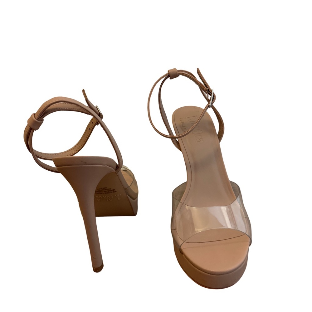 Tan Platform Heels - Picture 3 of 4